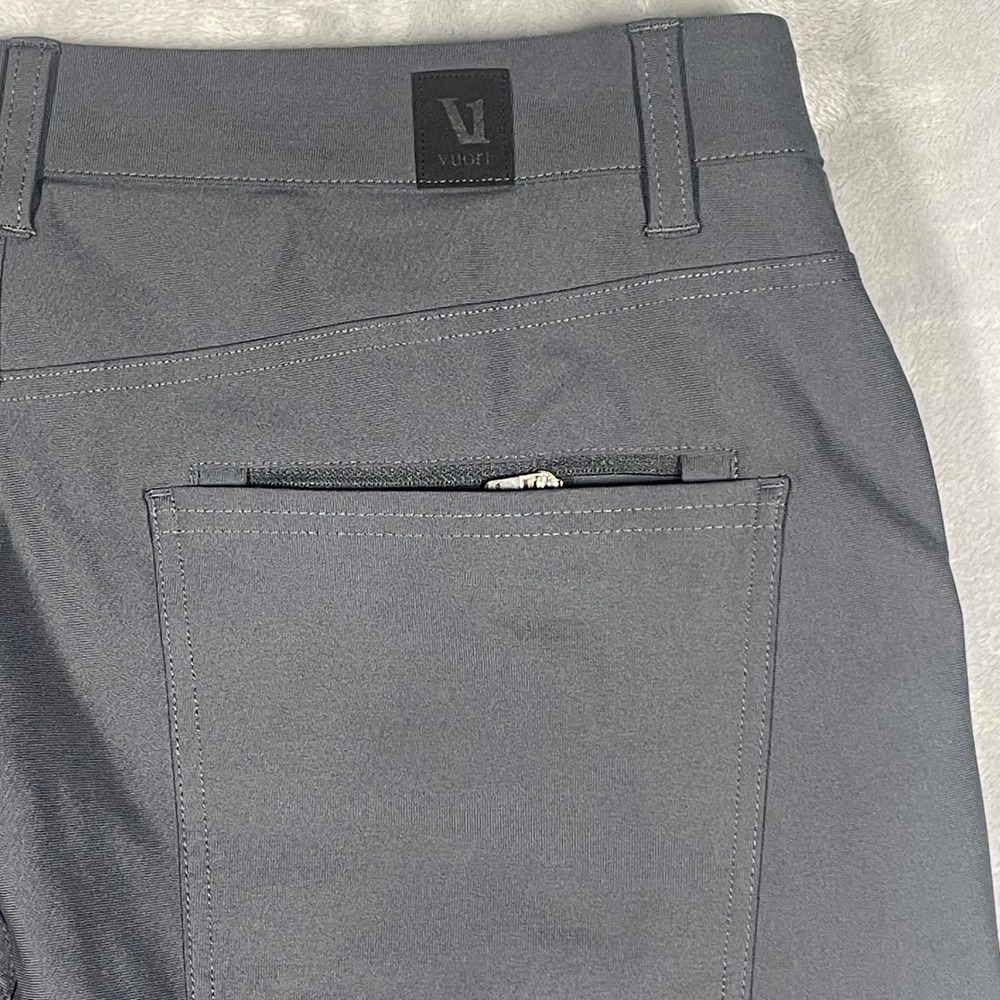 Vuori Meta Pant Mens Charcoal Grey Performance Chino Tapered Stretch 34x26